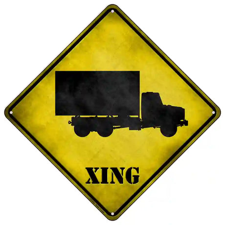 Supply Truck Xing Novelty Metal Crossing Sign 16.5" (CX)