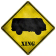 VW Bus Xing Novelty Metal Crossing Sign 16.5" (CX)