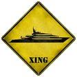 Yacht Xing Novelty Metal Crossing Sign 16.5" (CX)