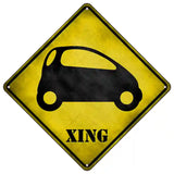 Smart Car Xing Novelty Metal Crossing Sign 16.5" (CX)