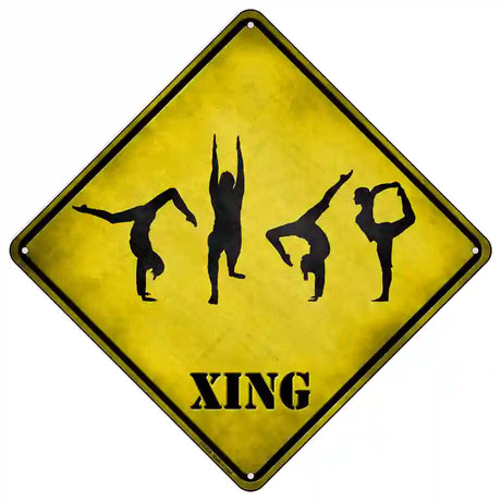 Yoga Group Xing Novelty Metal Crossing Sign 16.5" (CX)