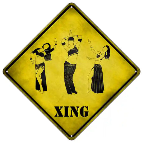 Belly Dancers Xing Novelty Metal Crossing Sign 16.5" (CX)