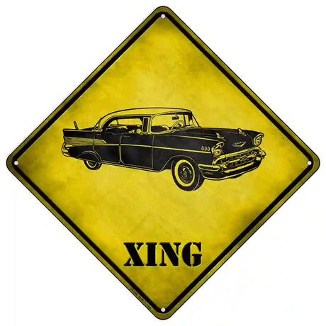 Classic 57 Chevy Xing Novelty Metal Crossing Sign 16.5" (CX)