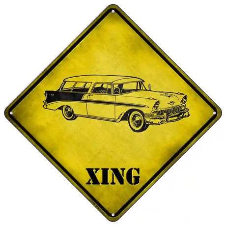 Classic 59 Cadillac Xing Novelty Metal Crossing Sign 16.5" (CX)