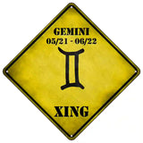 ジェミニアスサイン Gemini Zodiac Symbol Xing Novelty Metal Crossing Sign