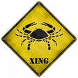 Cancer Zodiac Animal Xing Novelty Metal Crossing Sign 16.5" (CX)