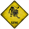 Leo Zodiac Animal Xing Novelty Metal Crossing Sign 16.5" (CX)