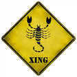 Scorpio Zodiac Animal Xing Novelty Metal Crossing Sign 16.5" (CX)