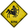 Sagittarius Zodiac Animal Xing Novelty Metal Crossing Sign 16.5" (CX)