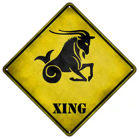 Capricorn Zodiac Animal Xing Novelty Metal Crossing Sign 16.5" (CX)