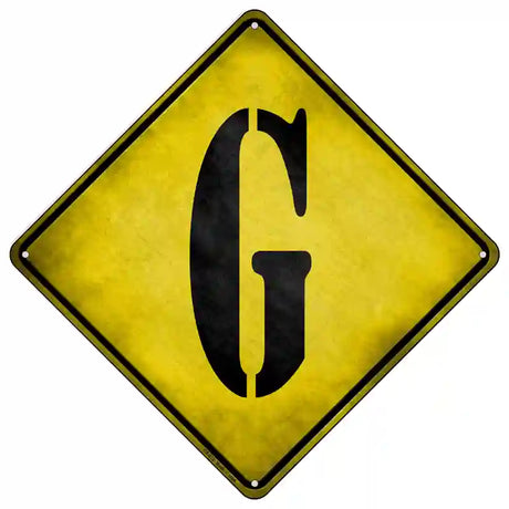 Letter G Xing Novelty Metal Crossing Sign 16.5" (CX)