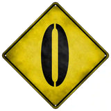 Letter O Xing Novelty Metal Crossing Sign 16.5" (CX)