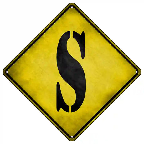 Letter S Xing Novelty Metal Crossing Sign 16.5" (CX)