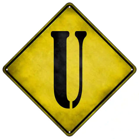 Letter U Xing Novelty Metal Crossing Sign 16.5" (CX)