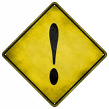 Exclamation Point Xing Novelty Metal Crossing Sign 16.5" (CX)