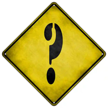 Question Mark Xing Novelty Metal Crossing Sign 16.5" (CX)