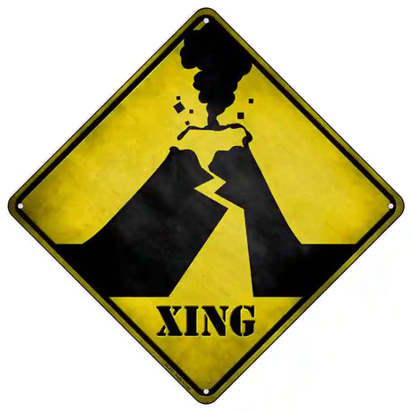 Volcano Xing Novelty Metal Crossing Sign 16.5" (CX)