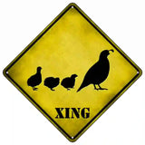 Quail Xing Novelty Metal Crossing Sign 16.5" (CX)