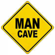 Man Cave Novelty Metal Crossing Sign 16.5" (CX)