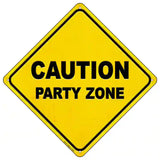 Caution Party Zone Novelty Metal Crossing Sign 16.5" (CX)