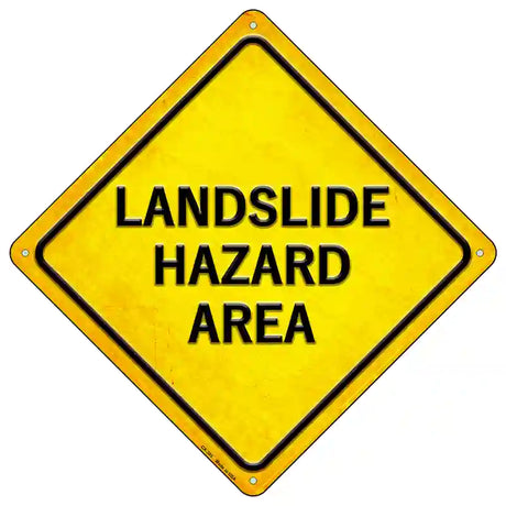 Landslide Hazard Area Novelty Metal Crossing Sign 16.5" (CX)