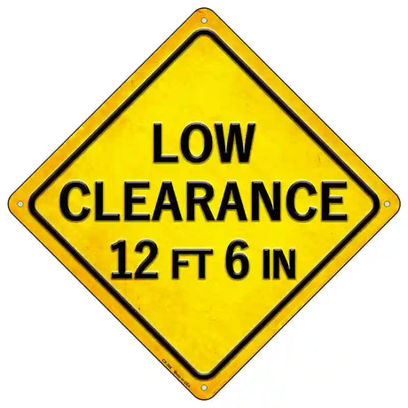 Low Clearance 12ft 6in Novelty Metal Crossing Sign 16.5" (CX)