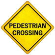 Pedestrian Xing Novelty Metal Crossing Sign 16.5" (CX)