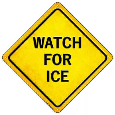 Watch For Ice Novelty Metal Crossing Sign 16.5" (CX)