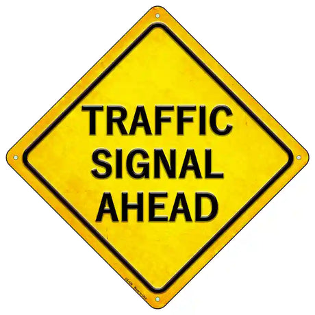 Traffic Signal Ahead Novelty Metal Crossing Sign 16.5" (CX)