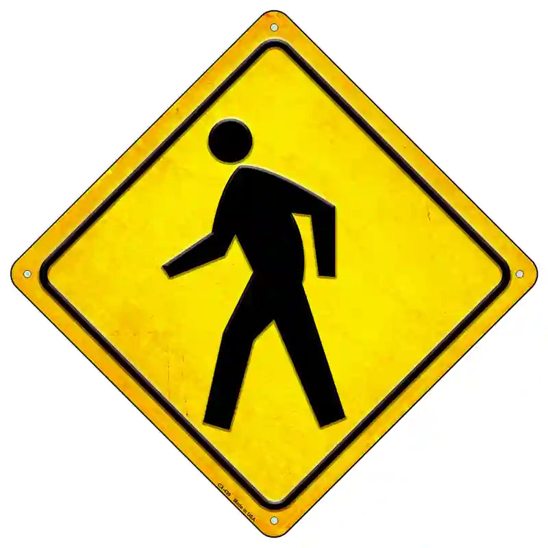 Crosswalk Novelty Metal Crossing Sign 16.5" (CX)