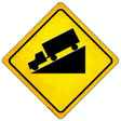 Steep Grade Novelty Metal Crossing Sign 16.5" (CX)