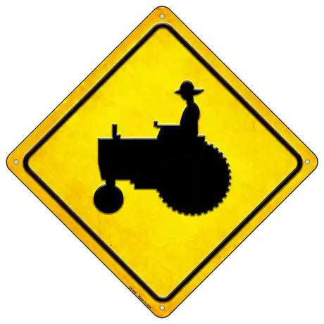 Tractor Crossing Novelty Metal Crossing Sign 16.5" (CX)