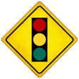 Traffic Signal Novelty Metal Crossing Sign 16.5" (CX)