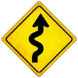 Winding Road Novelty Metal Crossing Sign 16.5" (CX)