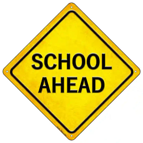 School Ahead Novelty Metal Crossing Sign 16.5" (CX)