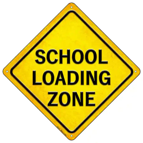 School Loading Zone Novelty Metal Crossing Sign 16.5" (CX)