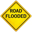 Road Flooded Novelty Metal Crossing Sign 16.5" (CX)