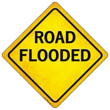 Road Flooded Novelty Metal Crossing Sign 16.5" (CX)