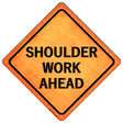 Shoulder Work Ahead Novelty Metal Crossing Sign 16.5" (CX)