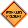 Workers Present  Novelty Metal Crossing Sign 16.5" (CX)