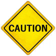 Caution Novelty Metal Crossing Sign 16.5" (CX)