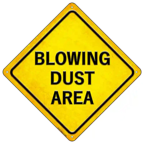 Blowing Dust Area Novelty Metal Crossing Sign 16.5" (CX)