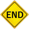 End Novelty Metal Crossing Sign 16.5" (CX)