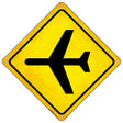 Airplane Novelty Metal Crossing Sign 16.5" (CX)