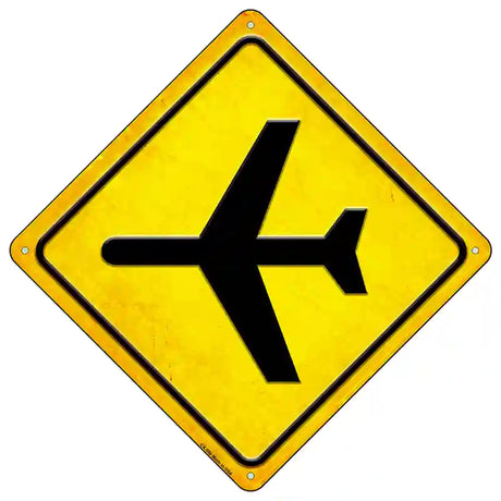 Airplane Novelty Metal Crossing Sign 16.5" (CX)