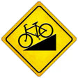 Steep Grade Bike Novelty Metal Crossing Sign 16.5" (CX)