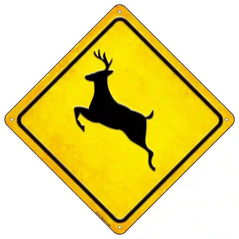 Deer Novelty Metal Crossing Sign 16.5" (CX)