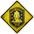 Bigfoot Response Unit Novelty Metal Crossing Sign 16.5" (CX)