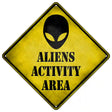 Aliens Activity Area Novelty Metal Crossing Sign 16.5" (CX)