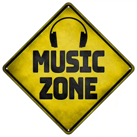 Music Zone Novelty Metal Crossing Sign 16.5" (CX)